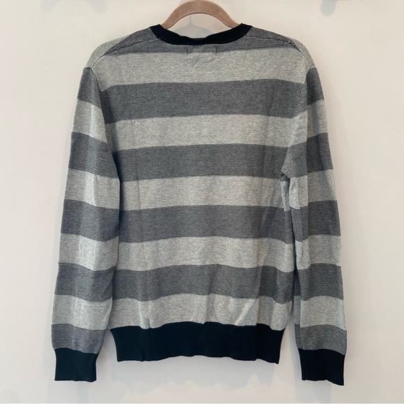 FREDERIK ANDERSON COPENHAGEN Striped Crewneck Pullover Cotton Sweater Medium - Picture 2 of 4